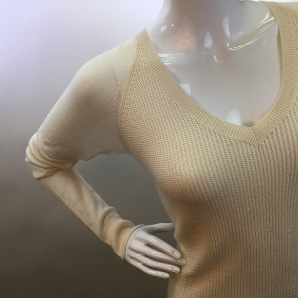 Loro Piana Cream White Cashmere Silk Blend Sweater - Picture 3 of 8